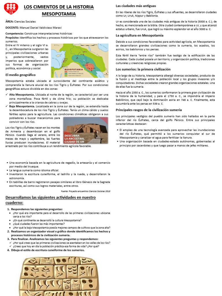 Civilización Sumeria en Mesopotamia | PDF | Mesopotamia | Sumeria