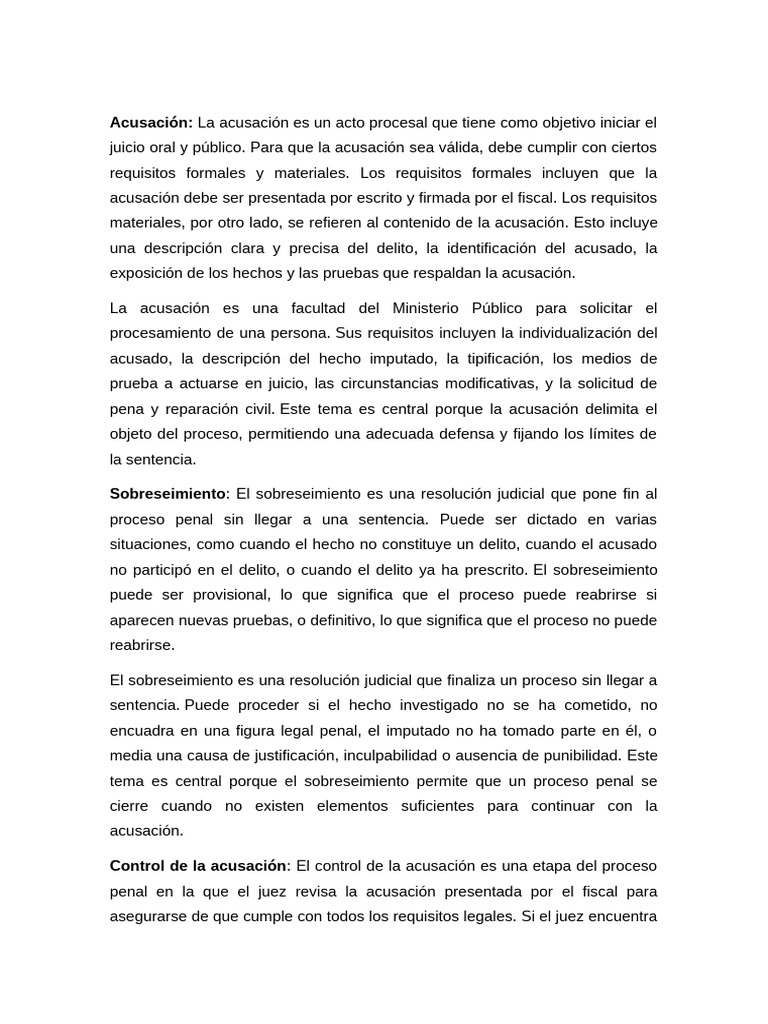 Requisitos y Control de la Acusación Penal | PDF | Fiscal | Ley procesal