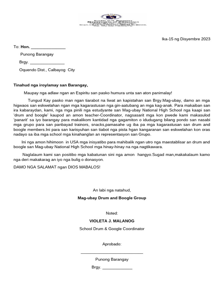 Panarit Letter | PDF
