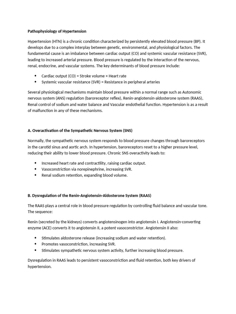 Pathophysiology of Hypertension | PDF | Hypertension | Angiotensin