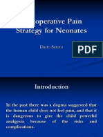 Postoperative Pain Strategy For Neonates