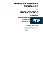 3d Passwords Software Requirements Specification