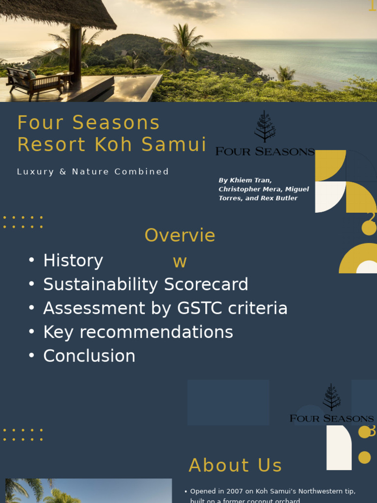 Four Seasons Resort | PDF | Sustainability | Environmental Issues