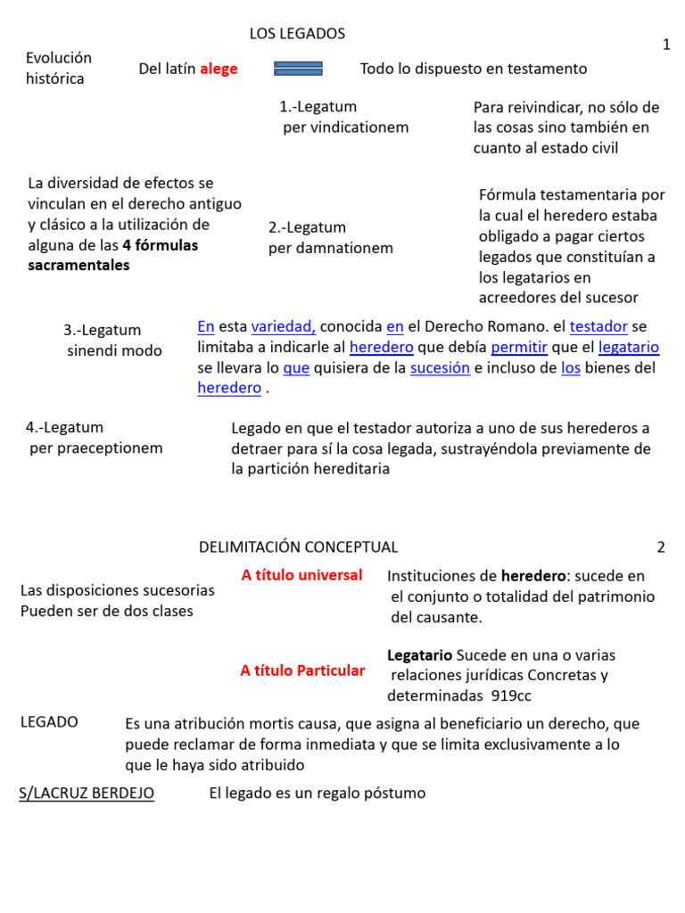 Los Legados | PDF | Herencia