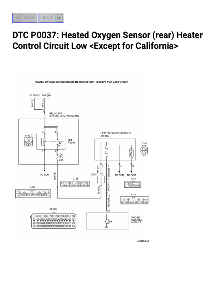 DTC P0037: Heated Oxygen Sensor Diagnosis | PDF | Voltage | Equipment