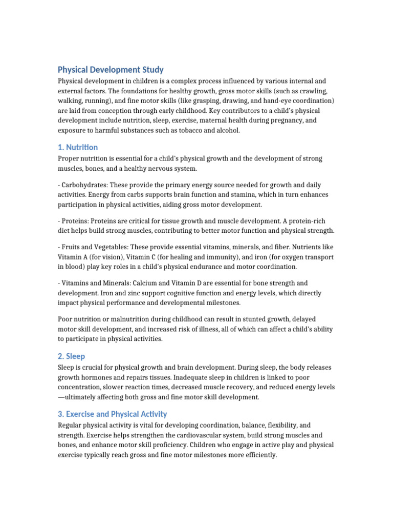 Child Physical Development Factors | PDF | Prenatal Development | Pregnancy