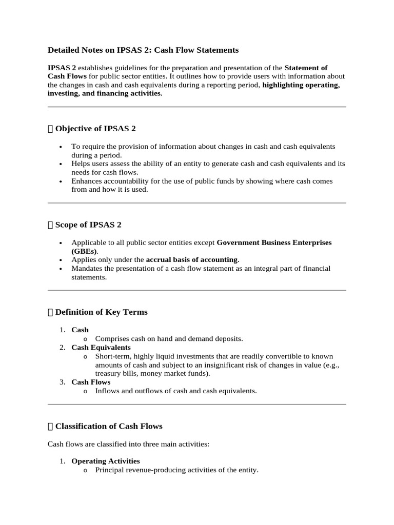 Ipsas 2 | PDF | Cash | Cash Flow Statement