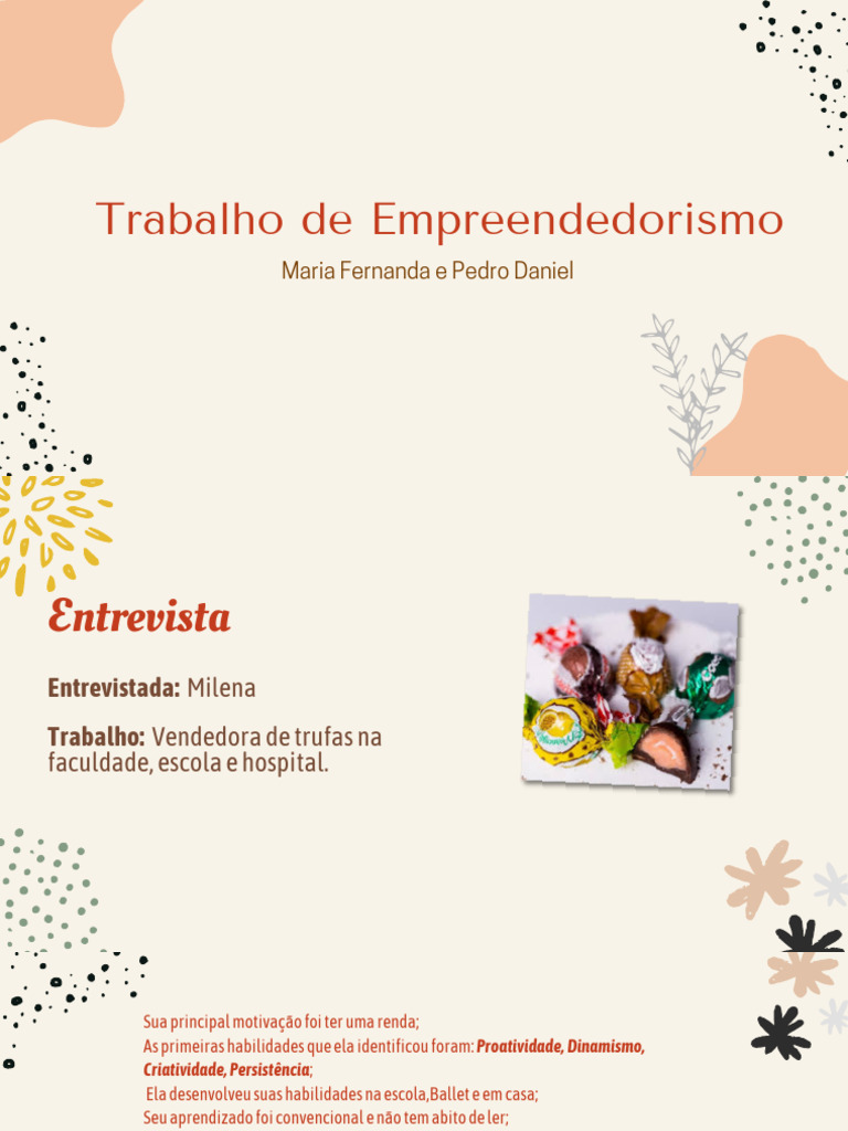 Trabalho de Empreendedorismo | PDF