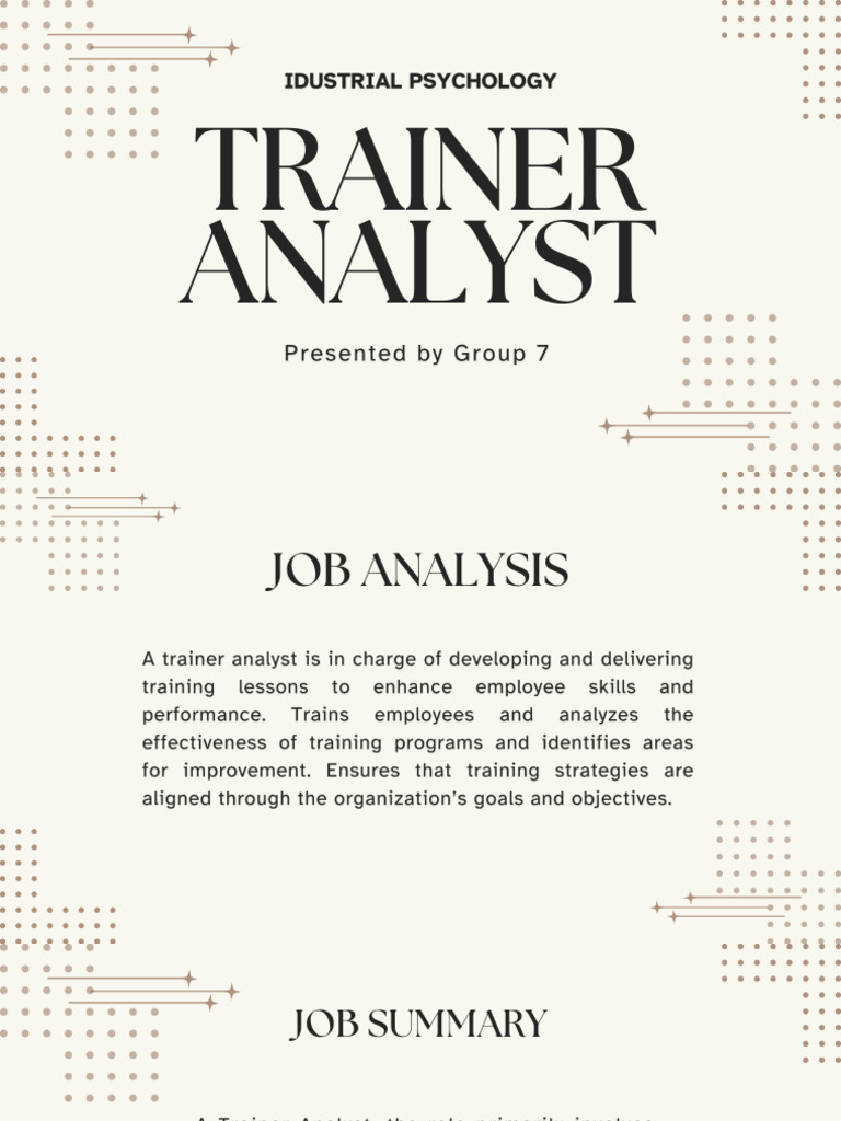 Job Analysis and Training Program Guide | PDF