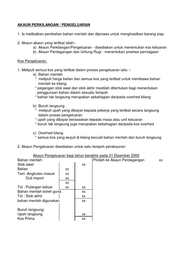 Akaun Pengeluaran Pdf