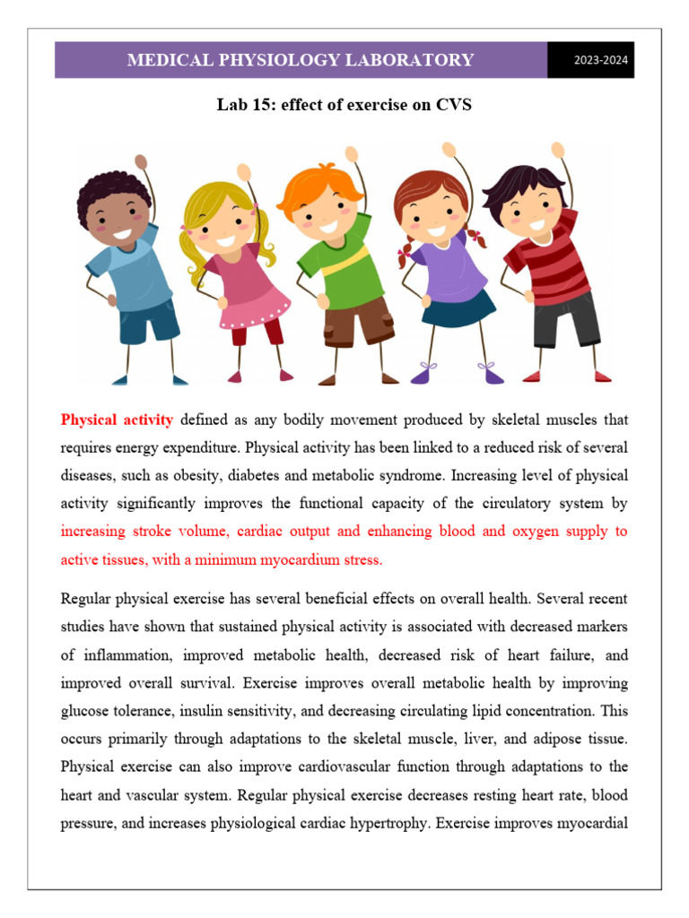 Impact of Exercise on Cardiovascular Health | PDF | Cardiovascular ...
