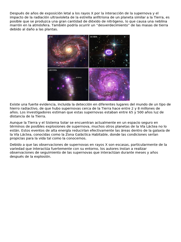 Supernovas investigación | PDF | Tierra | Supernova