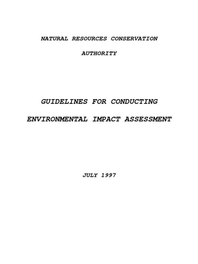 EIA Guidelines for Environmental Assessment | PDF | Environmental ...