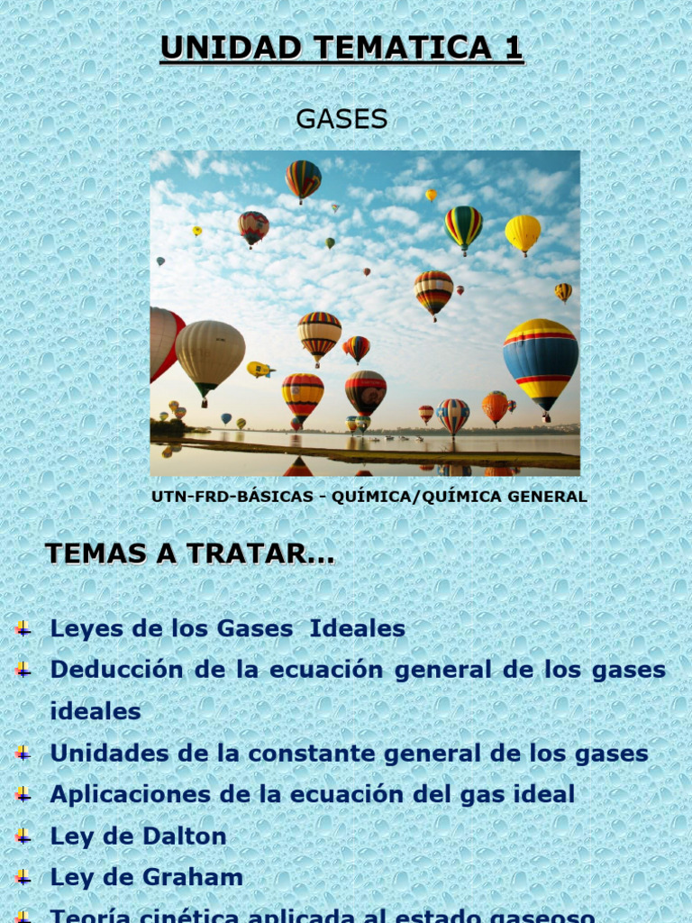 Leyes y Teoría de Gases Ideales | PDF | Gases | Moléculas