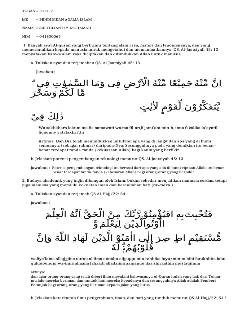 Keterkaitan Iman dan Ilmu dalam Islam | PDF