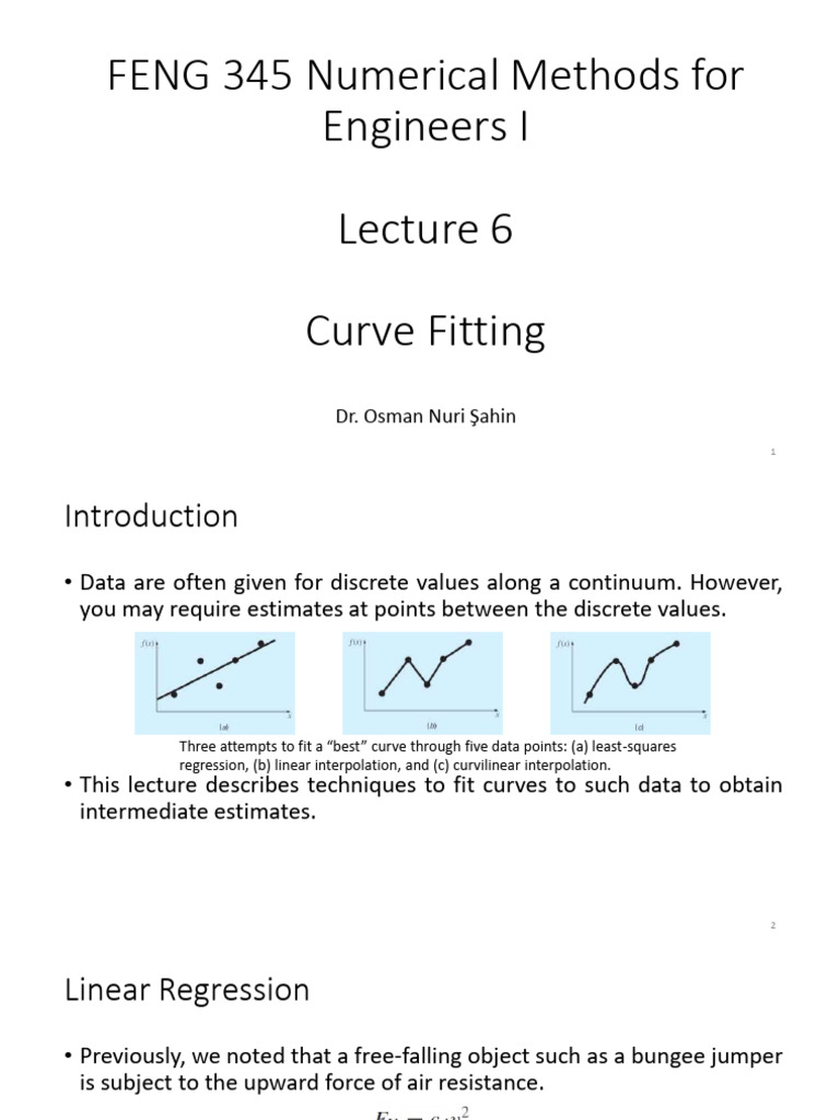 Curve Fitting Techniques for Engineers | PDF | Least Squares | Equations