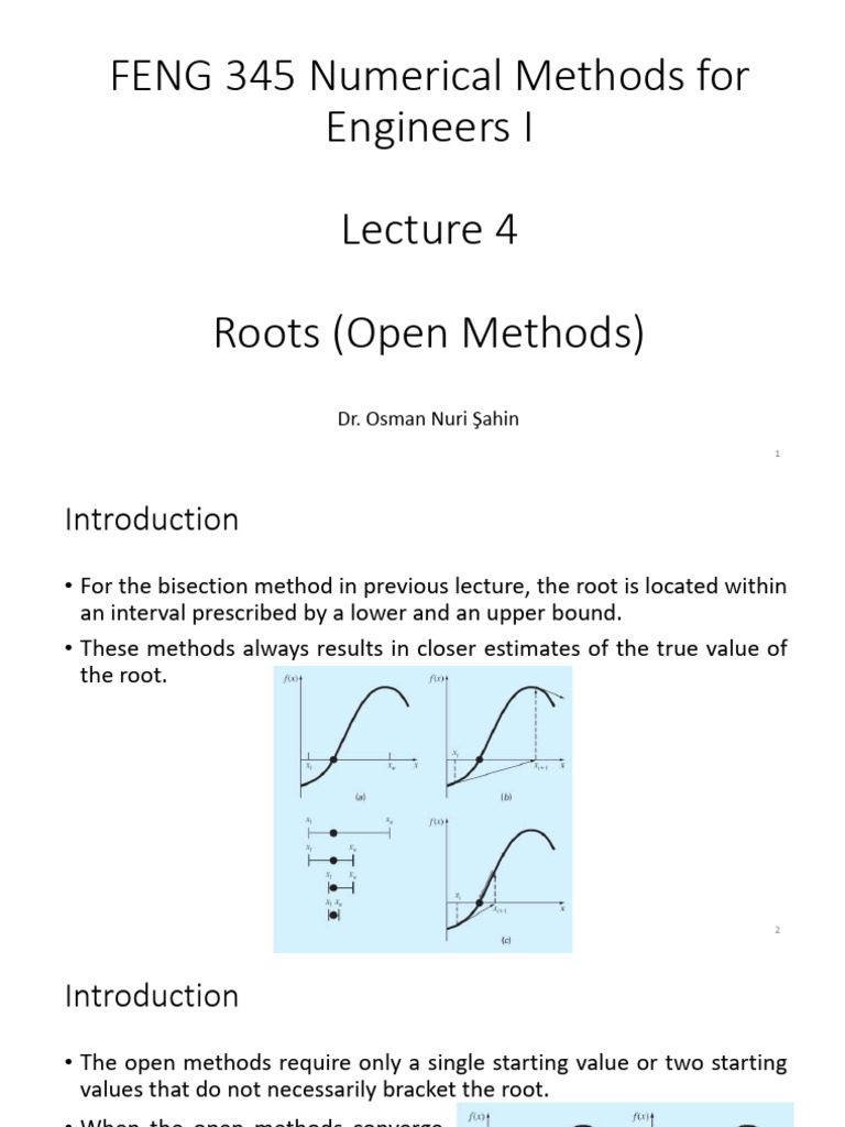 FENG345 Lec4 | PDF | Mathematics Of Computing | Numerical Analysis