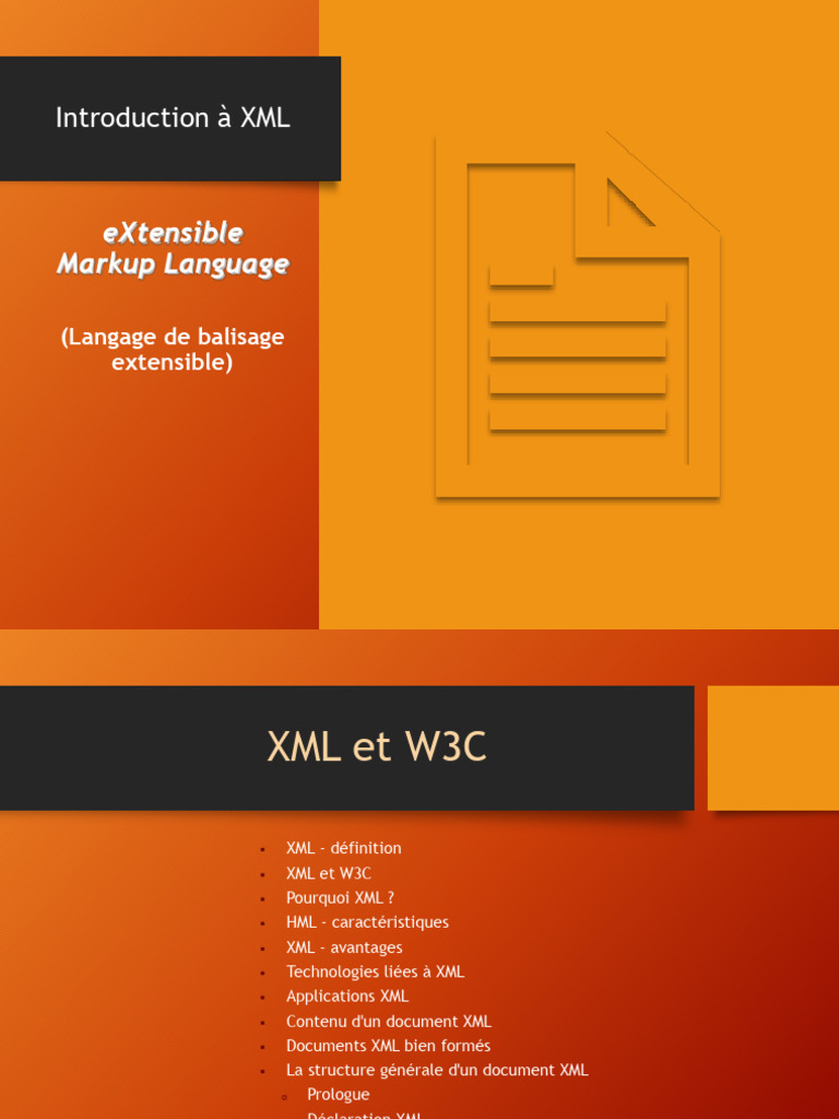 Cours-XML-intro | PDF | XML | Langage de balisage