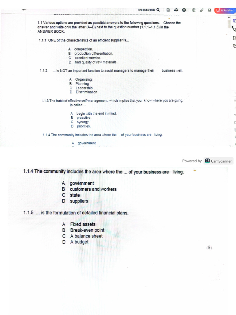 Ebm n5 Assignment | PDF