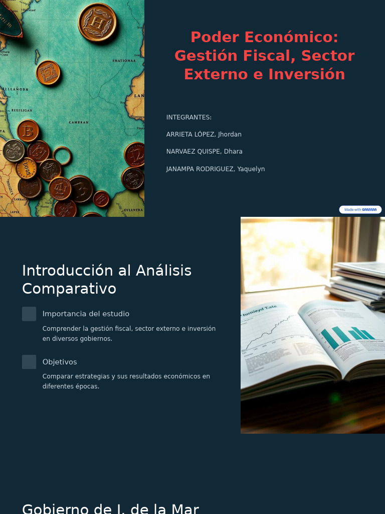 Poder Economico Gestion Fiscal Sector Externo e Inversion | PDF ...