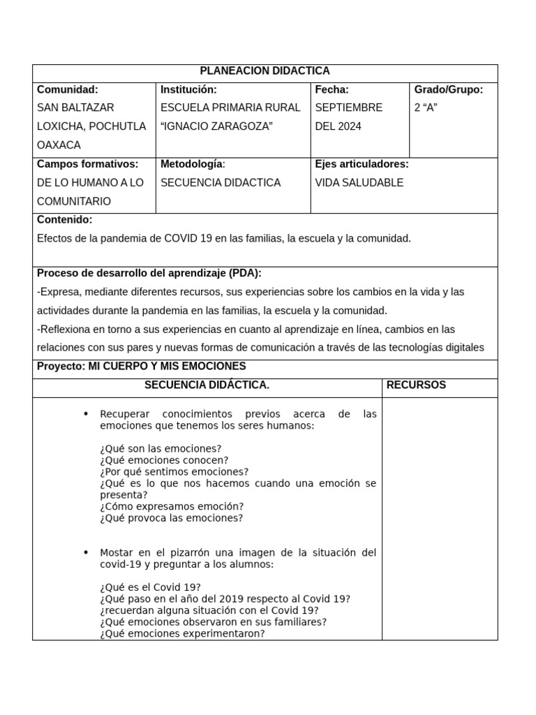 Plan de Clases: Emociones y Yoga | PDF | Las emociones | Cognición