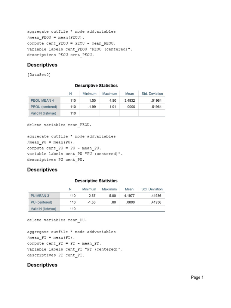 SPSS Analysis | PDF