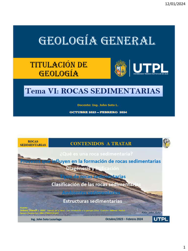 Tipos y Formación de Rocas Sedimentarias | PDF | Roca (geología) | Roca ...
