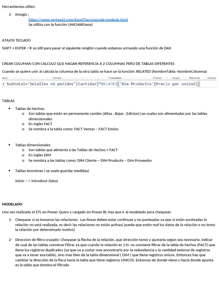 Guía de Modelado y Análisis en Power BI | PDF