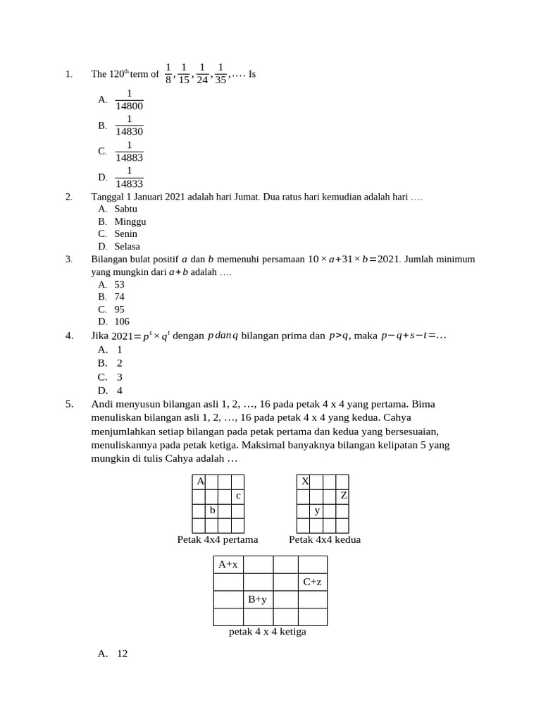 Aw Fest Math SD | PDF