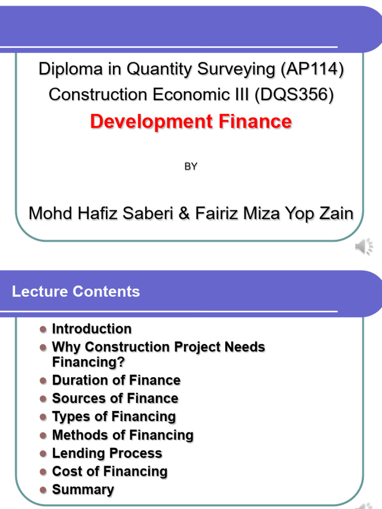 4.a.ln - Development Finance | PDF | Loans | Mortgages