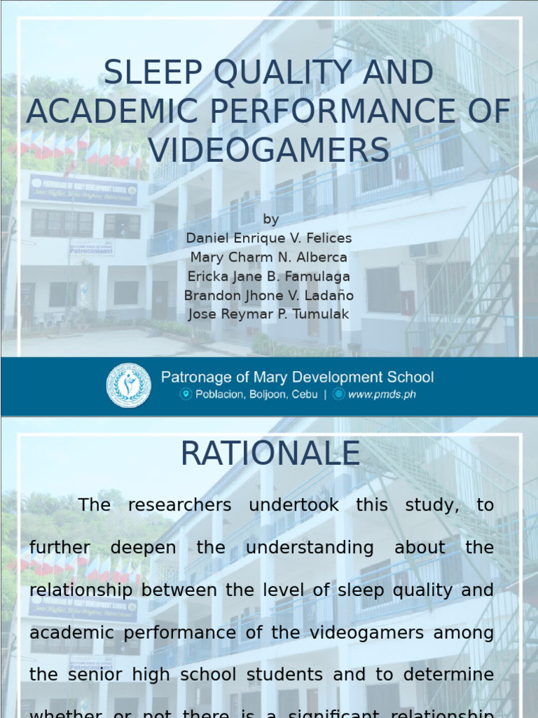 Sleep Quality and Academic Performance in Gamers | PDF | Sleep | Survey ...