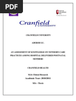 Download An Assessment of Knowledge on Newborn Care Practices among Hospital Delivered Postnatal Mothers by Adersh Nair SN86629737 doc pdf