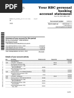 My RBC Bank Statement | PDF | Cheque | Banks