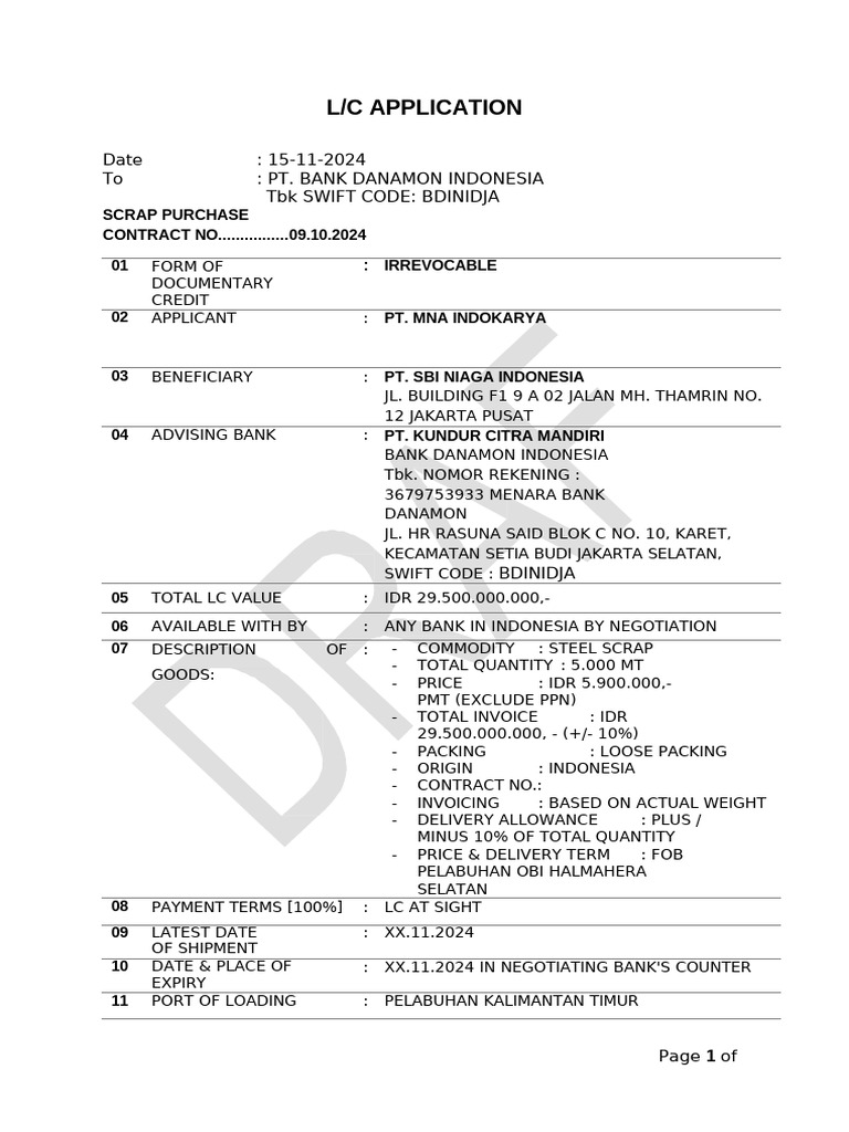 Draft SKBDN | PDF