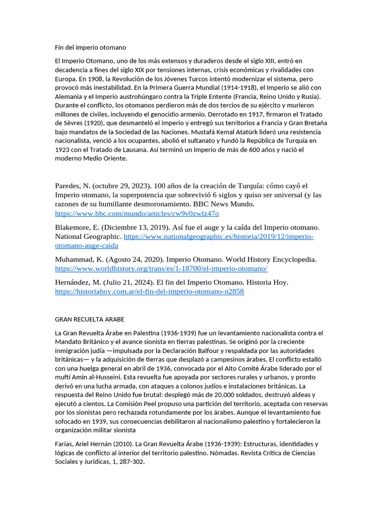 Caída del Imperio Otomano y su legado | PDF | Crisis de Suez | Guerra ...