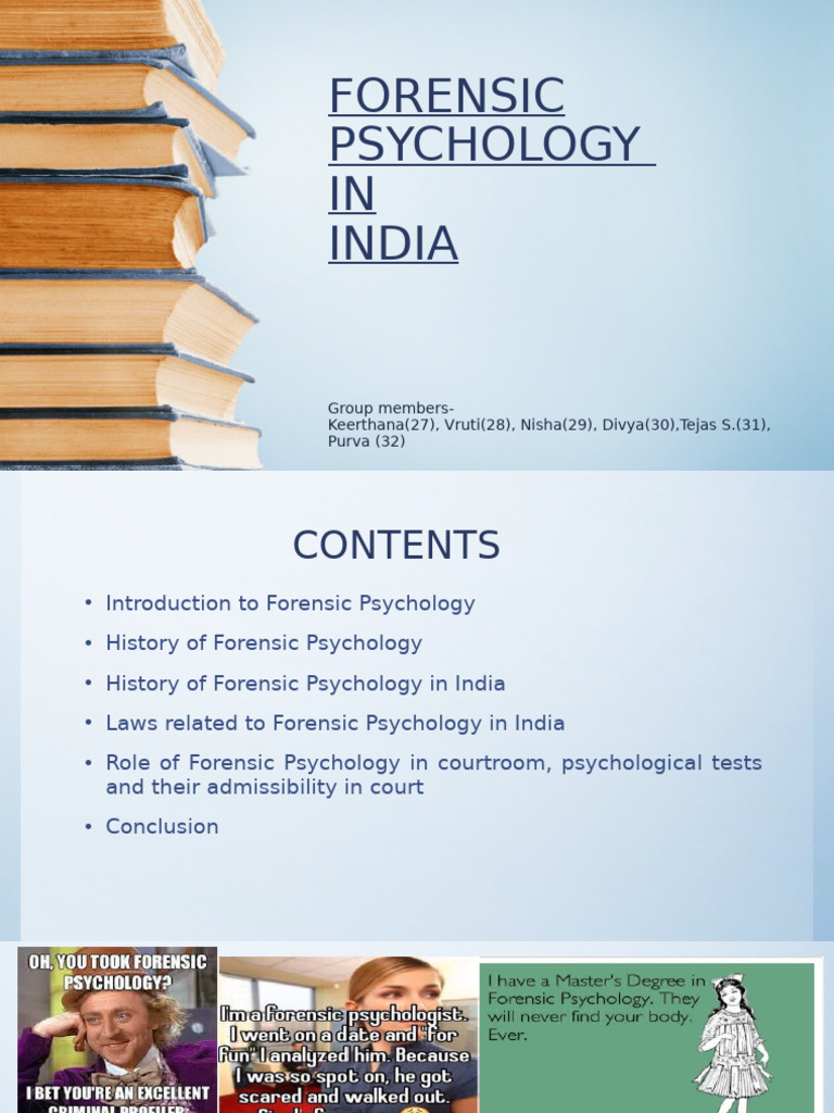 Forensic Psychology in India: Overview | PDF | Psychology | Forensic ...