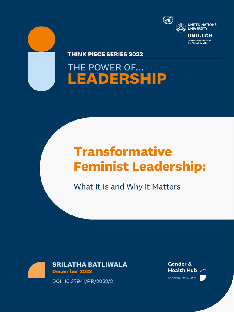 Thinkpiece Transformative Feminist Leadership v4 | PDF | Feminism ...