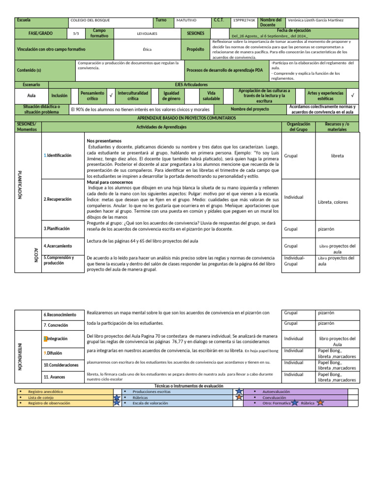 1 Planeacion 5to Grado Semana Del 26 de Agosto Al 6 Sep 2024 | PDF ...