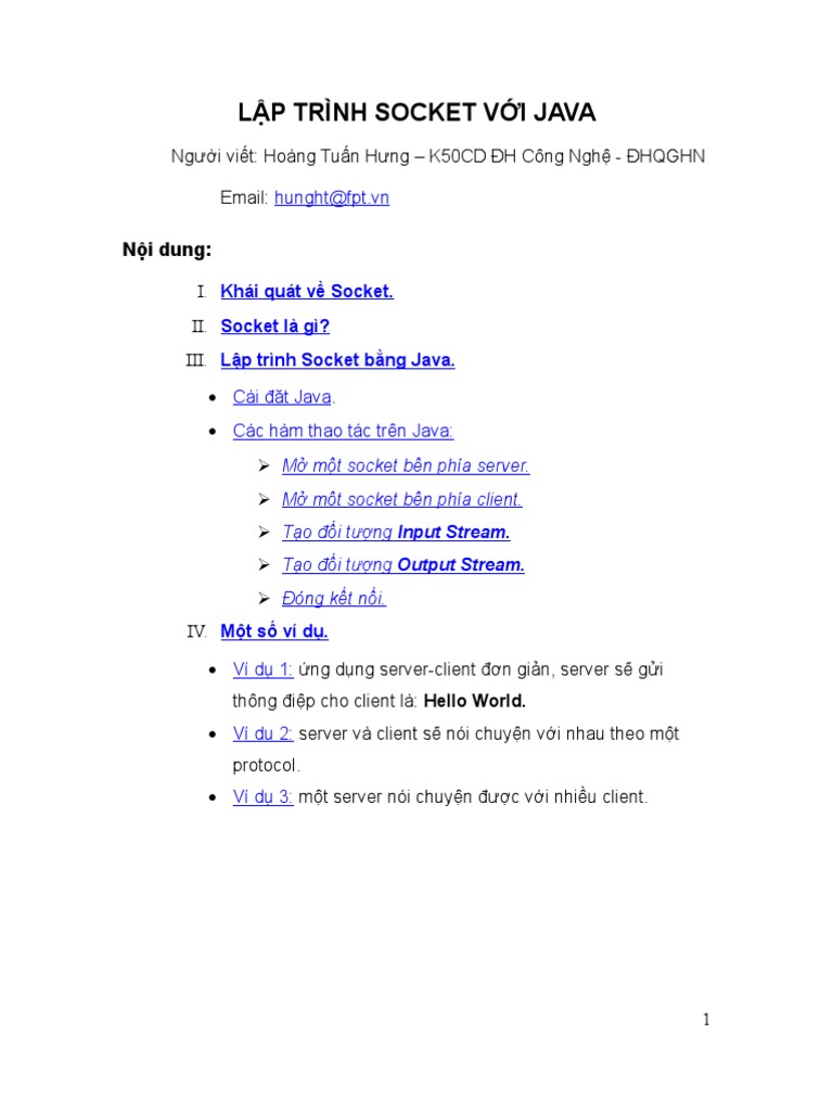 Lap Trinh Socket Java | PDF