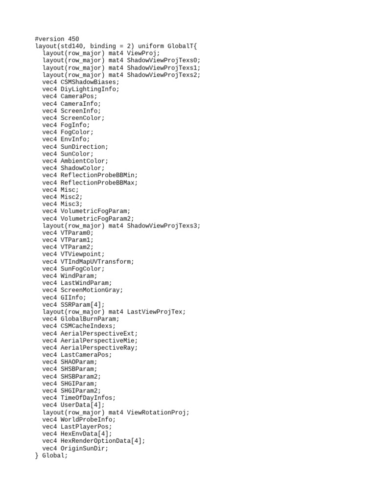 Global Shader Parameters Overview | PDF | Computer Programming