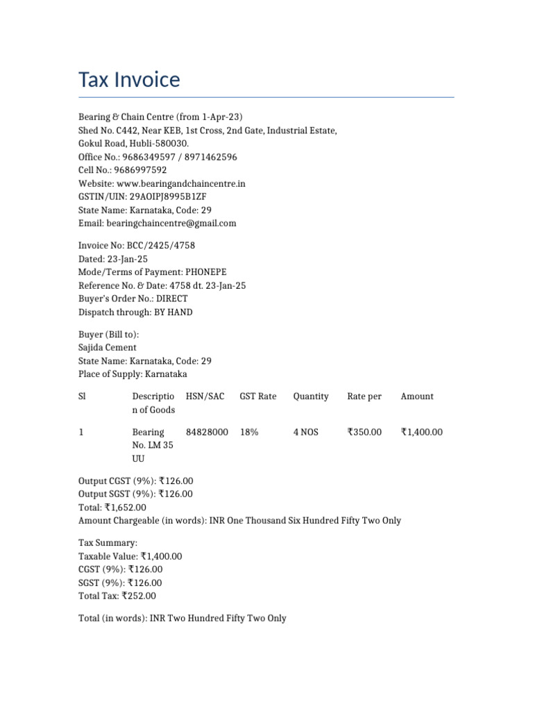 Tax Invoice | PDF