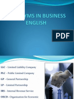 Acronyms in Business English