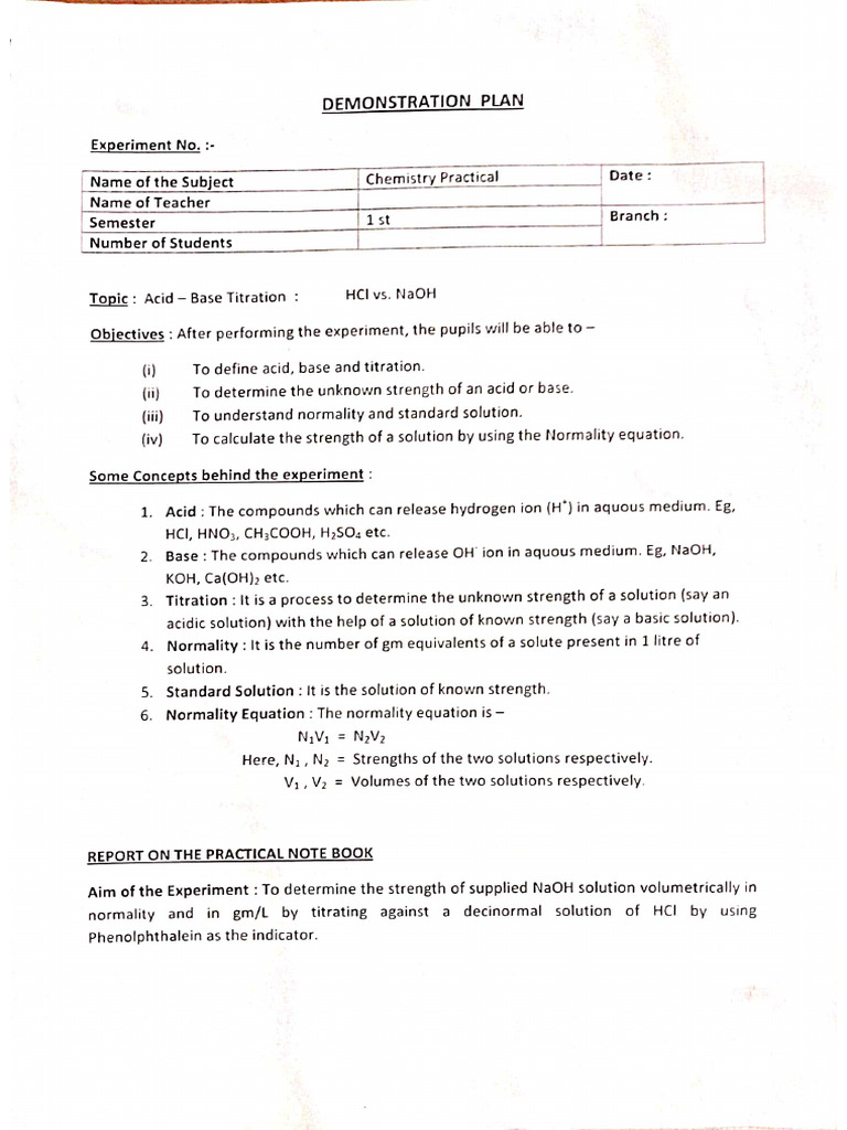 Chem Practical | PDF