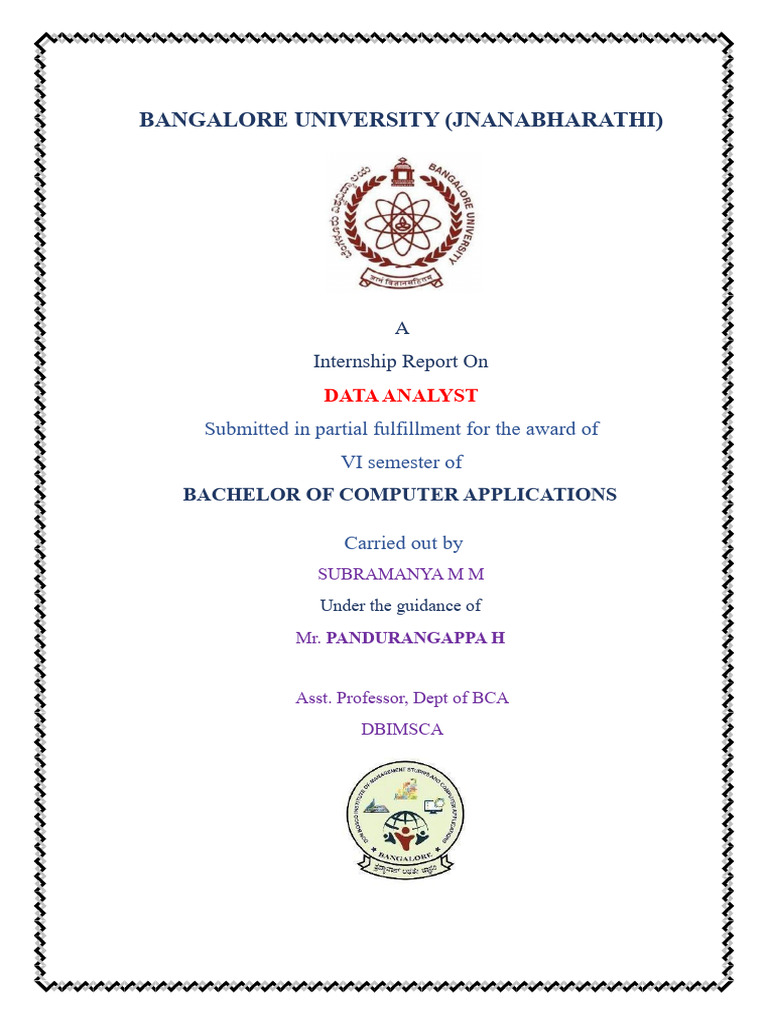Data Analyst Internship Report | PDF | Statistics | Artificial Intelligence