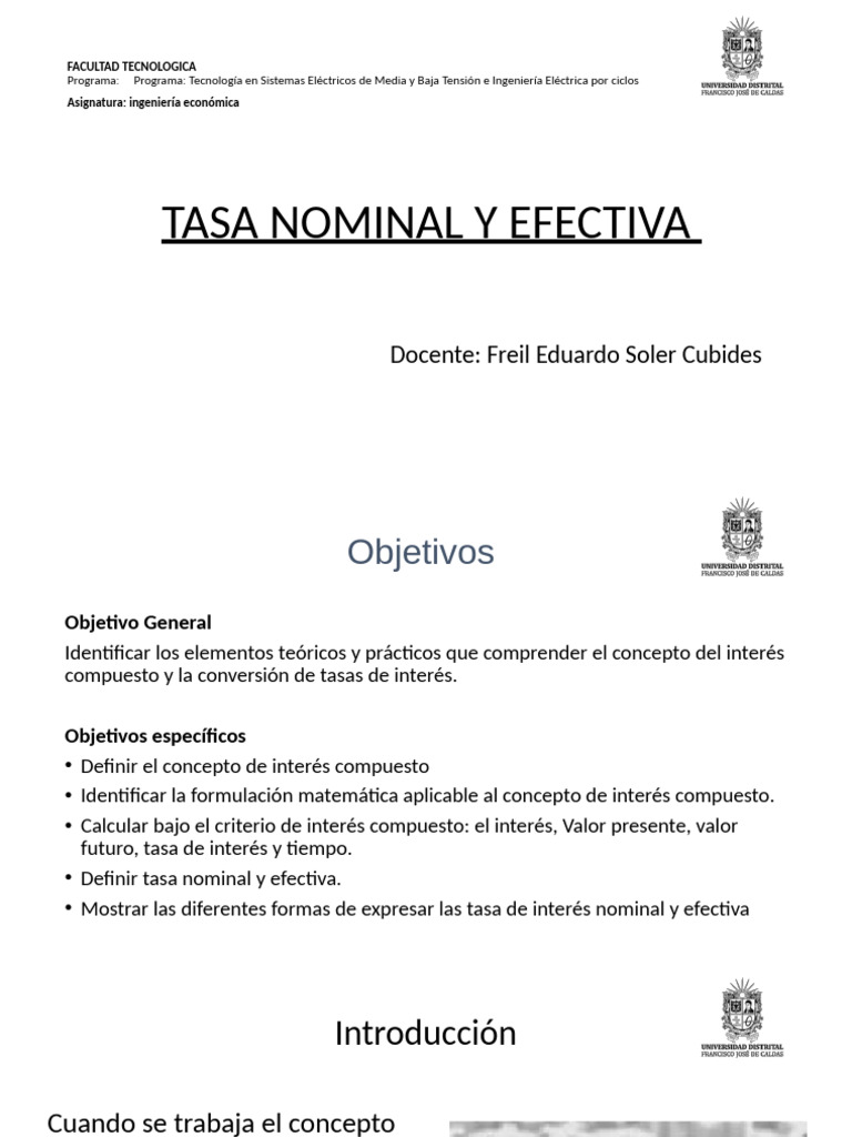 Tasa Nominal y Efectiva en Finanzas | PDF | Interés | Interés compuesto