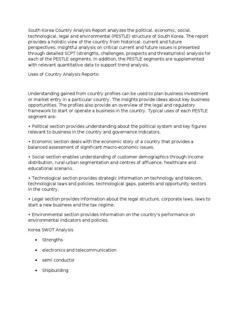 South Korea Country Analysis Report State Court United - 