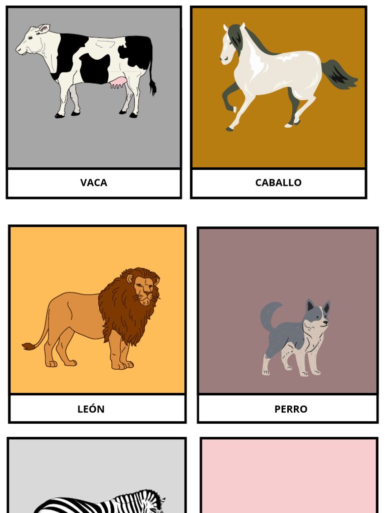 Tarjetas de Animales | PDF