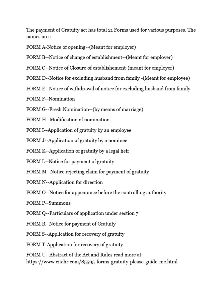 Different Forms of Graduity | PDF