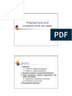 Prepositions and Prepositional Phrases 1