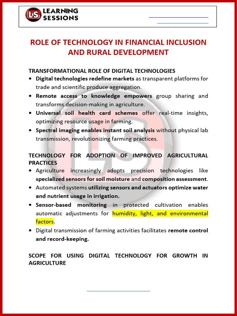 19 d Rb Role of Technology in Financial Inclusion and Rural Development ...